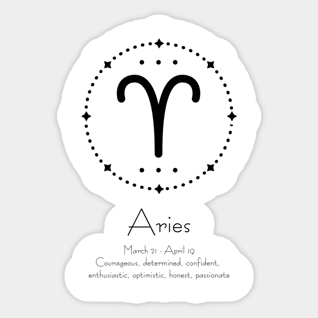 Horoscope Aries Sticker by Cloveer Studio